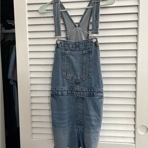Denim Overalls with Front Pocket